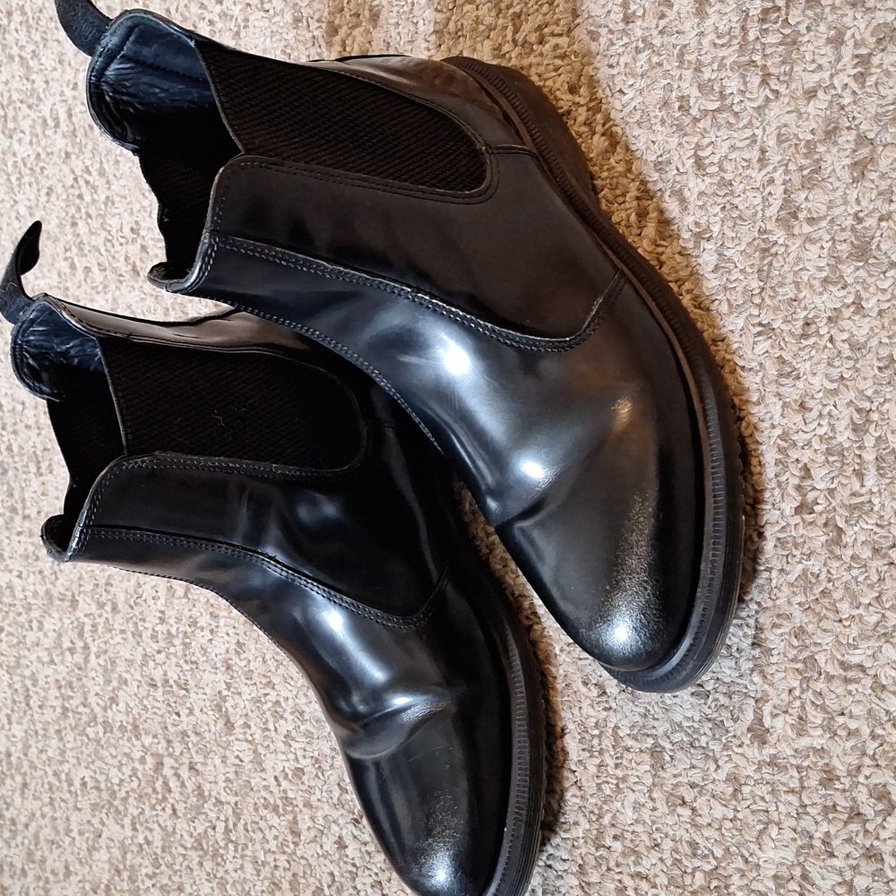 Dr Martens Flora Chelsea Boot Black, Metallic, Women's 10